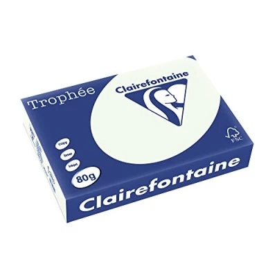 Afbeelding van Clairefontaine Trophée Gekleurd Papier, A4, 80 G, 500 Vel, Lichtgroen Papier