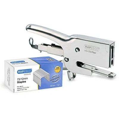 Afbeelding van Rapesco 1306 HD 73 handnietmachine met 2000 nietjes, 73/12 mm, chroom