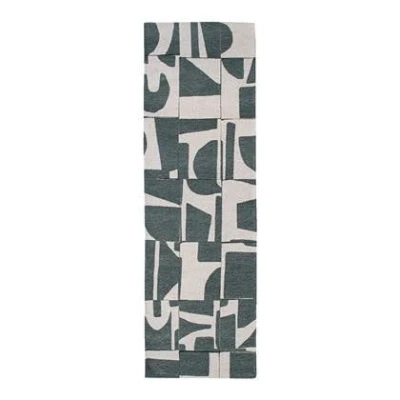 Afbeelding van Louis de Poortere Craft Papercut Runner 80 x 250 cm Sea Spray