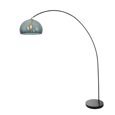 Afbeelding van Mexlite Booglamp Solva Zwart Kunststof Smoke Bol