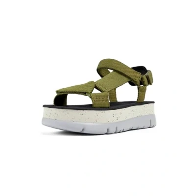 Afbeelding van Camper Oruga UP Sandalen met plateauzool, Dames, Maat: 41, Mittelgrün Textiel