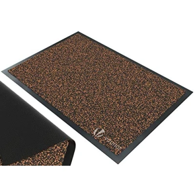 Afbeelding van VOUNOT Deurmat voor binnen en buiten, antislip, stofdicht, waterdicht, wasbaar, 90 x 120 cm, bruin