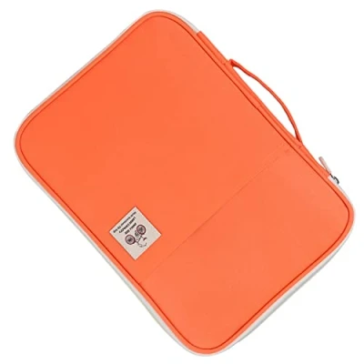 Afbeelding van Hilitand 5Colors Functionele A4 Documententas Bestandsmap Portemonnee Organizer Laptop Case met Rits (Oranje)