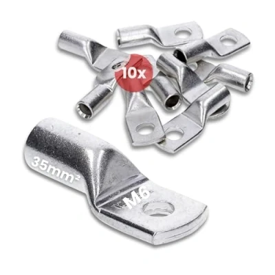 Afbeelding van 10 stuks Kalitec HR35 6 standaard buiskabelschoenen 35mm² M6 I zonder kijkgat Made in Germany