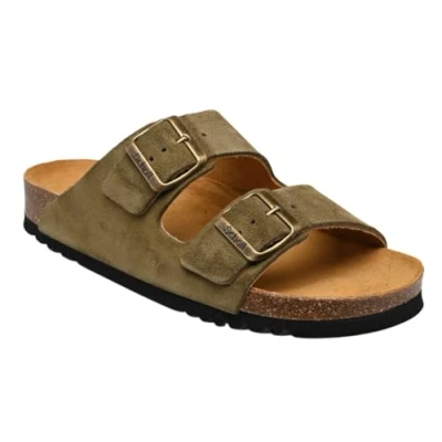 Afbeelding van Scholl Sandalen Josephine 2 Riemen Suede Vrouwen Khaki