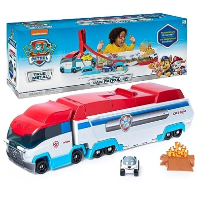 Image de Paw Patrol Pat Patrouille Camion PATROUILLEUR 2 en 1 True Metal Jouet Véhicule avec Circuit, Voiture, Accessoires Enfant 3 Ans et +
