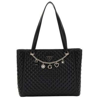 Afbeelding van GUESS schoudertas Everlee Noel Tote Bag Black zwart