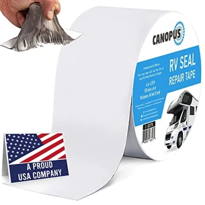 Afbeelding van CANOPUS Butylband voor camper, caravan, wit, 10 cm x 6 m