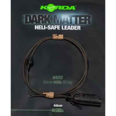 Afbeelding van Korda Dark Matter Heli Safe Leader 40lb Kleur : Weed 50cm