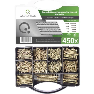 Afbeelding van Quadrios 2109SA045 Spaanplaatschroeven assortiment 450 stuk(s)