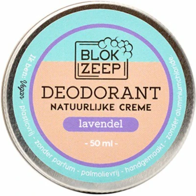 Afbeelding van Blokzeep Deodorant Creme Lavendel 50GR