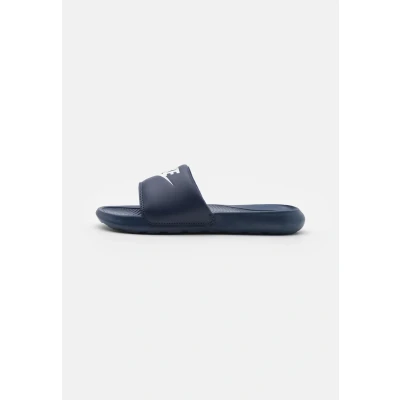 Afbeelding van Nike Sportswear Victori ONE Slide Muiltjes, Heren, Maat: 42.5, Midnight navy/white Hoogwaardig imitatieleer