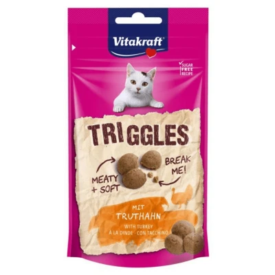 Afbeelding van Vitakraft Triggles 40 g Kattensnack Kalkoen