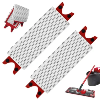Afbeelding van XINSUO® 2 stuks geschikt voor Vileda UltraMax, navulverpakking alle platte bezemsystemen, soorten vloeren, wasbare en herbruikbare vloerreiniging