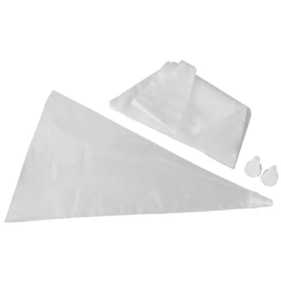 Image de Lot de 20 poches à douille jetables et 3 embouts plastique réutilisables Zenker Smart Pastry ref 42785