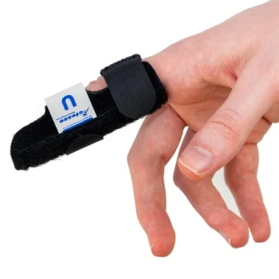 Afbeelding van Actesso Neopreen Vinger Ondersteuning Splint Mallet Brace voor Trigger en Ligament Pijn (Zwart)