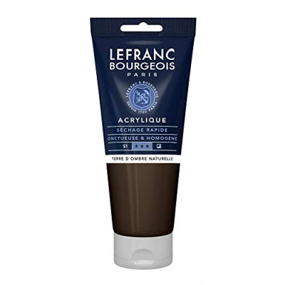 Image de Lefranc Bourgeois peinture acrylique ombre semi opaque satin fine 200 ml