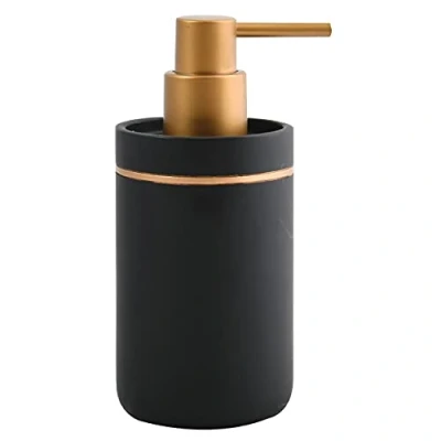 Afbeelding van Spirella Bly Vloeibare zeepdispenser met pomp, 300 ml, duurzame en robuuste zeepdispenser, zwart mat goud