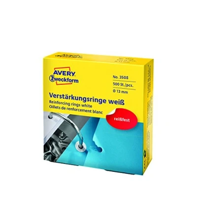 Afbeelding van Versterkingsringen Avery Zweckform 3508 13Mm 500stuks wit
