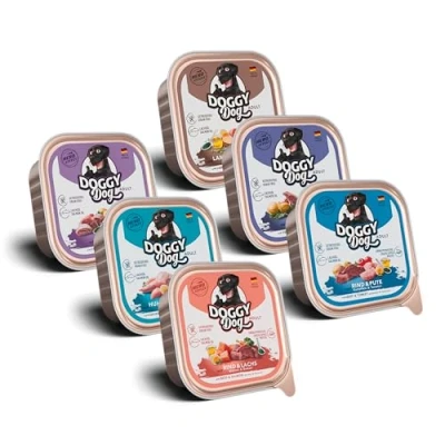 Afbeelding van 6x150g Doggy Dog Adult Mix pakket (6 soorten) nat hondenvoer