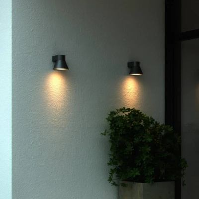 Afbeelding van Nordlux Kyklop Cone wandlamp zwart