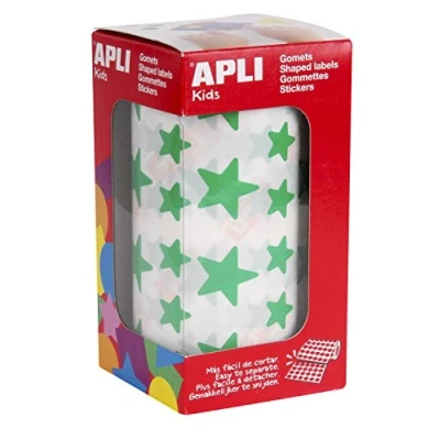 Image de Rouleau de gommettes étoiles Vert 2360 pcs