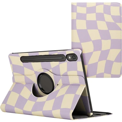 Afbeelding van iMoshion Tablet Hoes Geschikt voor Samsung Galaxy Tab S9 360 Draaibare Design Bookcase 2.0 Meerkleurig /Dancing Cubes