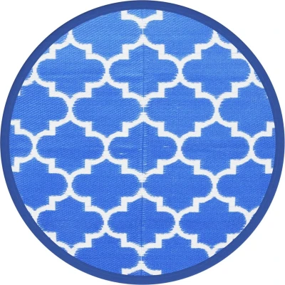 Afbeelding van Buitenkleed Ø120 cm polypropeen blauw