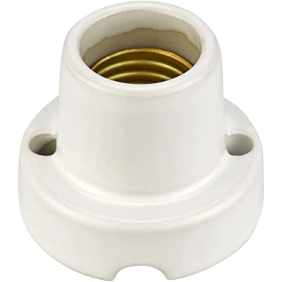 Afbeelding van E27 keramische lampfitting basic wit max. 1000 watt bijv. voor terraria