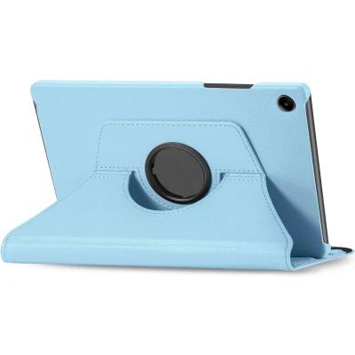 Afbeelding van iMoshion Tablet Hoes Geschikt voor Samsung Galaxy Tab A9 360 Draaibare Bookcase Turquoise /Turquoise
