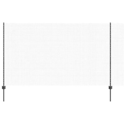 Afbeelding van vidaXL Gelast Draadhek met 22 U Palen Grijs 1.4x25 m Staal
