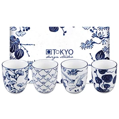 Afbeelding van Tokyo Design Studio Flora Japonica Kopje 17 Cl Set Van 4 Wit