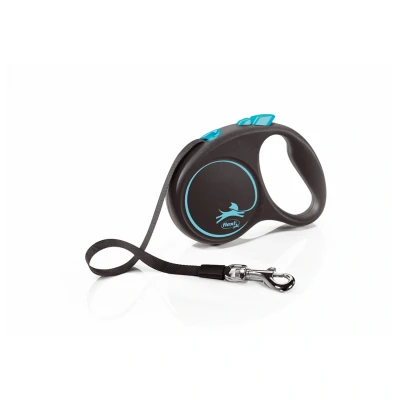 Afbeelding van Flexi Black Design Tape S 5 m Hondenriem Blauw&amp;Zwart