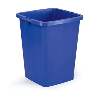 Afbeelding van Durable Durabin 1800474040 vuilnisemmer/recyclingmand 90 liter, levensmiddelen, met handgrepen, blauw