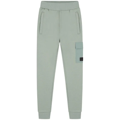 Afbeelding van Malelions Zomer sweat broek jongens agave groen nylon pocket