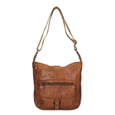 Afbeelding van Bear Design Cow Lavato Dames Schoudertas cognac Damestas