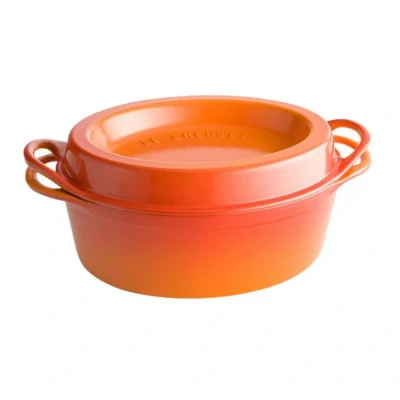 Afbeelding van Le Creuset Gietijzeren Ovale Doufeu In Oranjerood 32cm 7,2l