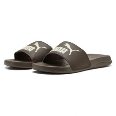Afbeelding van PUMA Popcat 20 slippers, uniseks, Bronzen platte alpine sneeuw