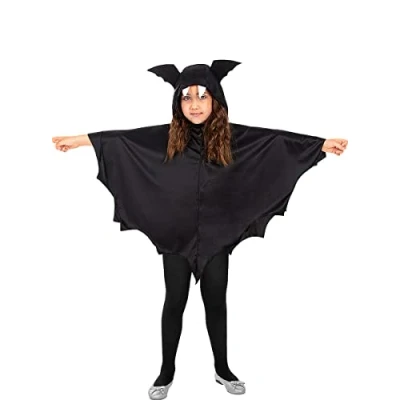 Afbeelding van Funidelia Vleermuiscape voor dames en heren, dieren, Halloween, kostuum volwassenen, feestjes, carnaval zwart