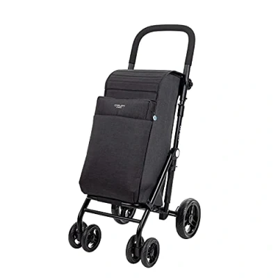 Afbeelding van Carlett URBAN Quad LETT430 Cooler Boodschappentrolley Koelvak 4 wielen Opvouwbaar 36 L Vulcano Zwart