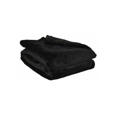 Image de Plaid microflanelle 130x170 cm noir