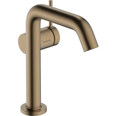 Afbeelding van hansgrohe Tecturis S ééngreeps wastafelkraan 150 Fine CoolStart zonder waste Brushed Bronze