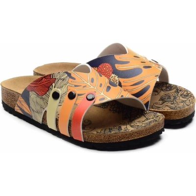 Afbeelding van GOBY Bladeren Slippers Sandalen Handmade