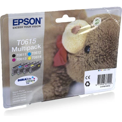 Afbeelding van epson Inktcartridge t0615 zwart + 3 kleuren