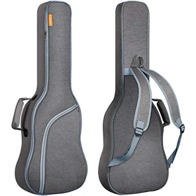 Image de CAHAYA Housse de guitare électrique rembourrée 6 mm avec Une Poche Avant Assortie, Gris, L, Sac