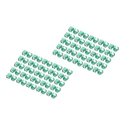 Image de DIGITUS Clips de codage couleur câble pour raccordement vert (pack 100)