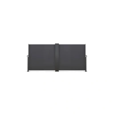 Afbeelding van Paravent extérieur rétractable double 180 x 800 CM gris anthracite store latéral