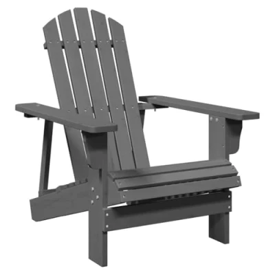 Afbeelding van Stoel Adirondack 69x85x90,5 cm massief vurenhout grijs