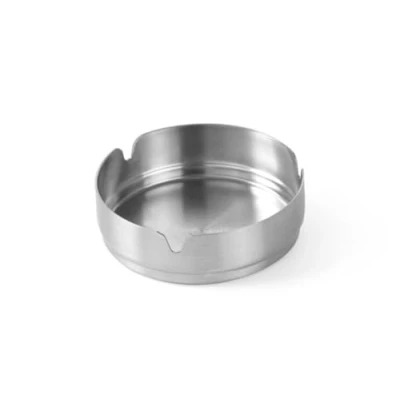 Afbeelding van Hendi Compacte metalen asbak roestvrij staal ⌀100x(H)30mm