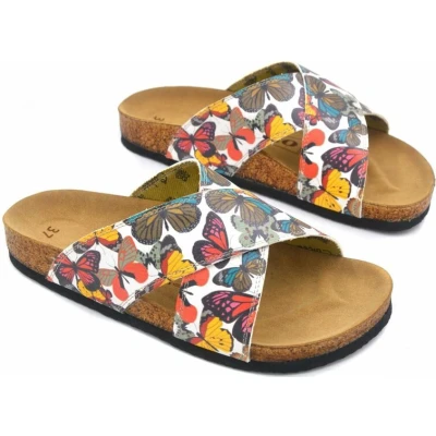 Afbeelding van GOBY Vlinders Slippers Sandalen Hoge kwaliteit Handmade Maat 41